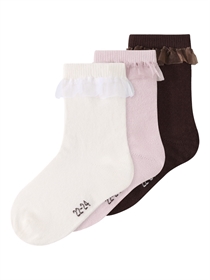 NAME IT 3-Pak Sokker Locka Burnished Lilac 